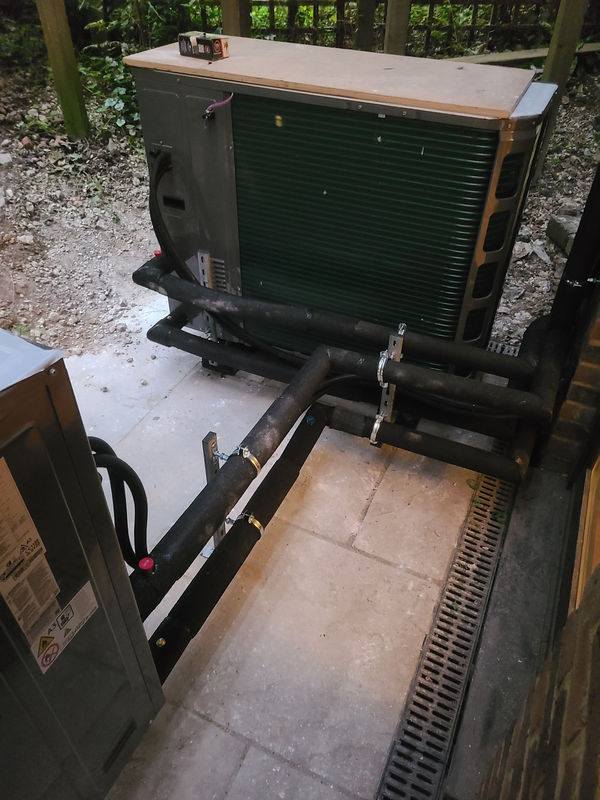 Heat pump pipework