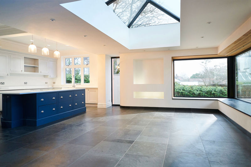 Underfloor heating in a kitchen, freeing up wall space